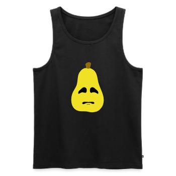 Birne - Männer Premium Bio Tank Top - Schwarz - Vorne - AI Model Male 178 light (178cm)