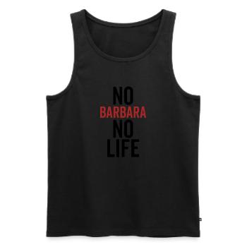 Pas de Barbara Pas de vie - Débardeur bio Premium Homme - noir - Devant - AI Model Male 178 light (178cm)