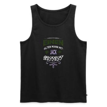 schwangerschaft doggie enkelkind terrier witzig - Männer Premium Bio Tank Top - Schwarz - Vorne - AI Model Male 178 light (178cm)