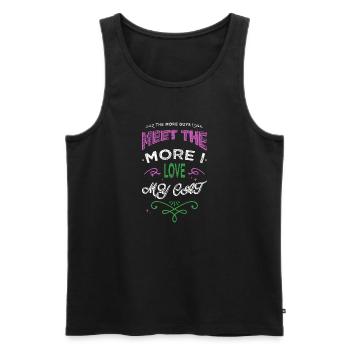 kitty avogato joke sayings cat flag tshirts - Männer Premium Bio Tank Top - Schwarz - Vorne - AI Model Male 178 light (178cm)