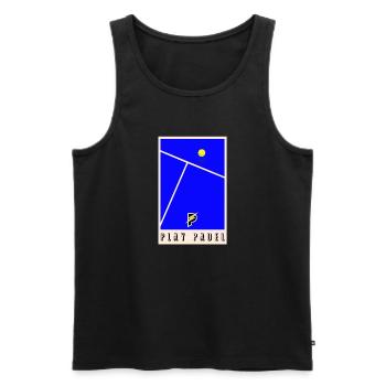 Padel - Gift for Padel lovers - Men's Premium Organic Tank Top - black - Front - Michal (187cm)