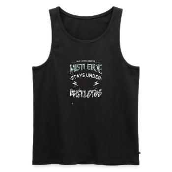 quote funny christmas tree dork - Männer Premium Bio Tank Top - Schwarz - Vorne - AI Model Male 178 light (178cm)
