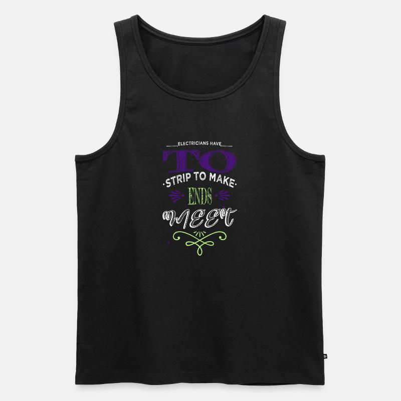 jokes engineer awesome electrical engineering - Men's Premium Organic Tank Top - black