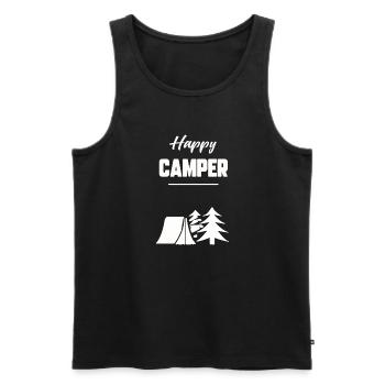 Happy camper - Débardeur bio Premium Homme - noir - Devant - Michal (187cm)