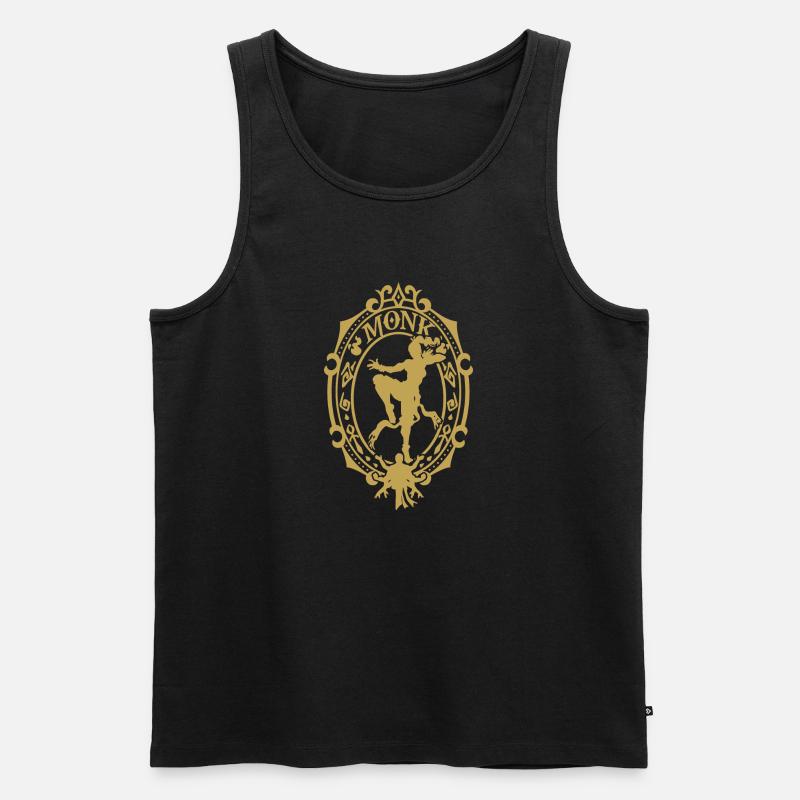 Mönch weiblich - Männer Premium Bio Tank Top - Schwarz