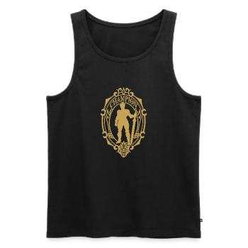 Meister - Männer Premium Bio Tank Top - Schwarz - Vorne - AI Model Male 178 light (178cm)