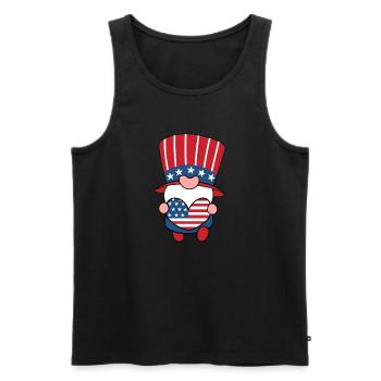 amerikanischer Zwerg - Männer Premium Bio Tank Top - Schwarz - Vorne - Michal (187cm)