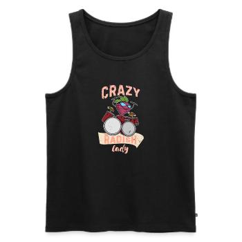 Veganer Vegan Rettich Bio Salat Spruch Garten - Männer Premium Bio Tank Top - Schwarz - Vorne - AI Model Male 178 light (178cm)