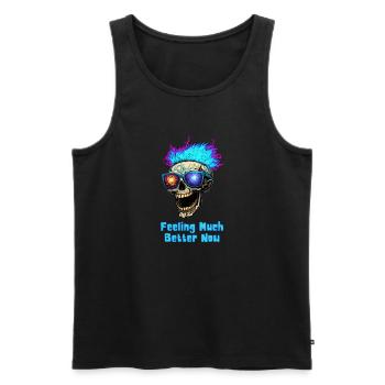 Feeling Much Better Now! - Men's Premium Organic Tank Top - black - Front - AI Model Male 178 light (178cm)