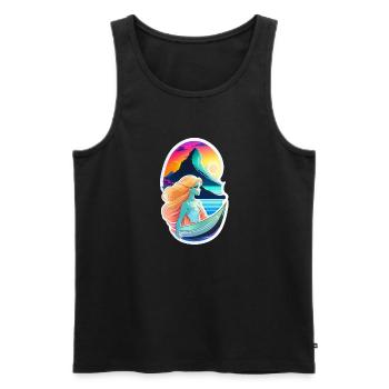 surf - hawaii - manga - Débardeur bio Premium Homme - noir - Devant - Michal (187cm)