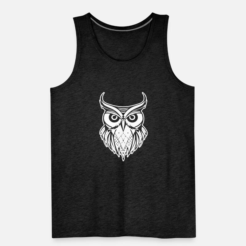 Eule Eulen Vogel Vögel Männer Premium Bio Tank Top