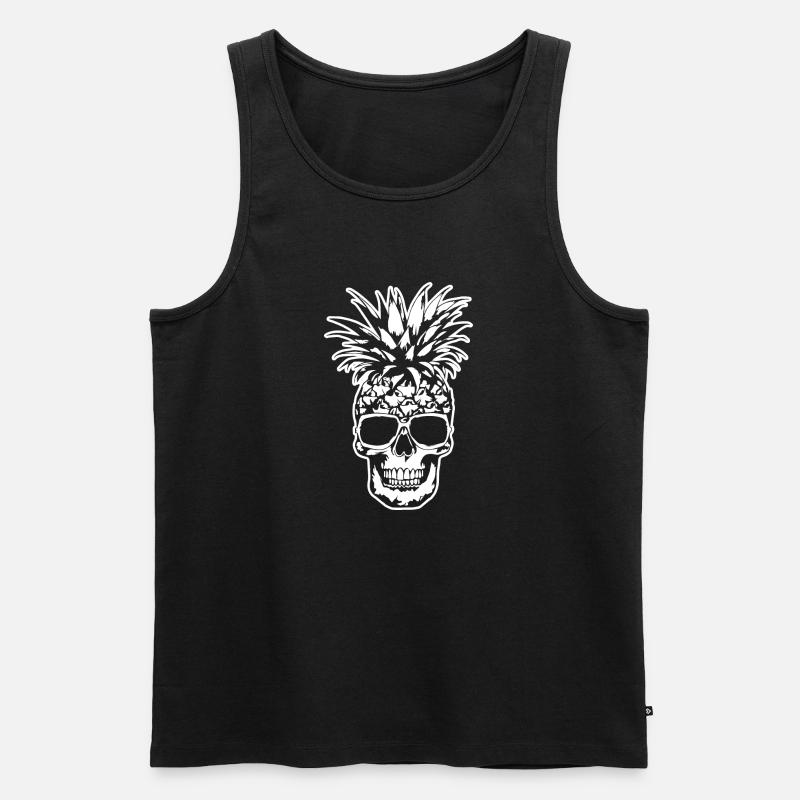 Ananas - Männer Premium Bio Tank Top - Schwarz