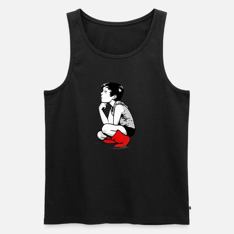 Mathieu dreamer Straßenkunst - Männer Premium Bio Tank Top - Schwarz