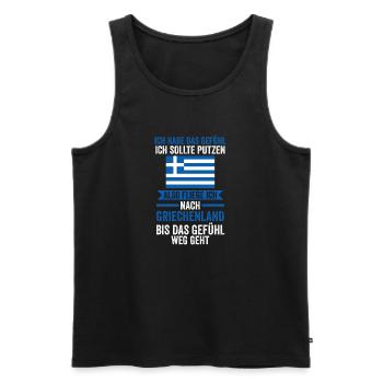 Griechen Grieche Griechenland - Männer Premium Bio Tank Top - Schwarz - Vorne - Michal (187cm)