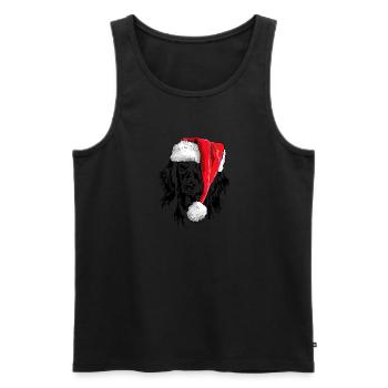 Santa Langhaardackel Weihnachten Hunde Wilsigns - Männer Premium Bio Tank Top - Schwarz - Vorne - Michal (187cm)