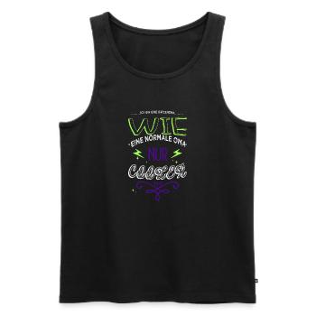humor geburtstagsgeschenkidee lustig statement - Männer Premium Bio Tank Top - Schwarz - Vorne - Michal (187cm)