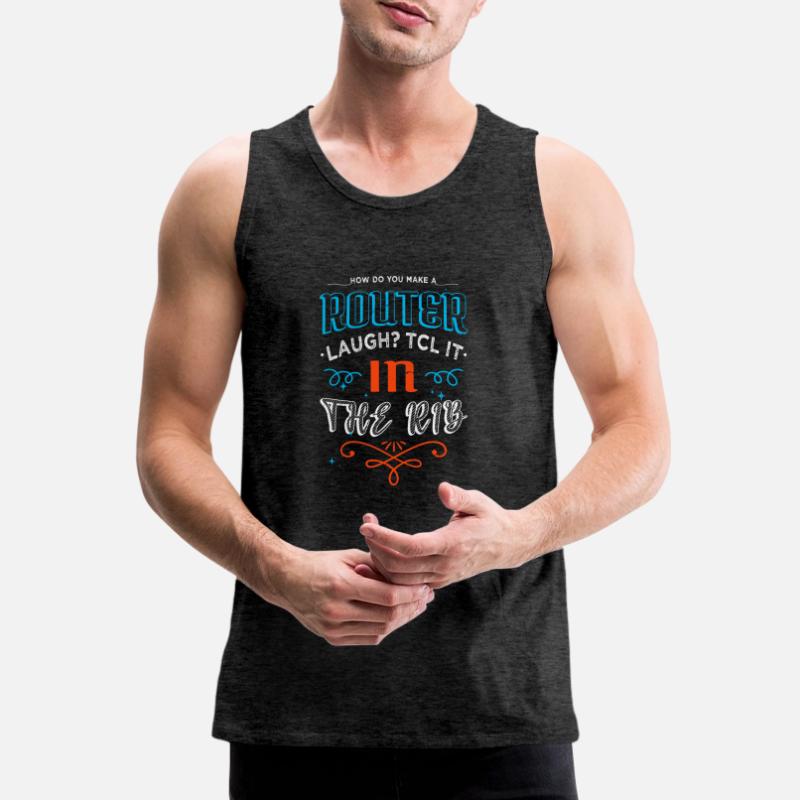 Joke Computers Informatics C Sharp Programming Men's Premium Organic Tank Top