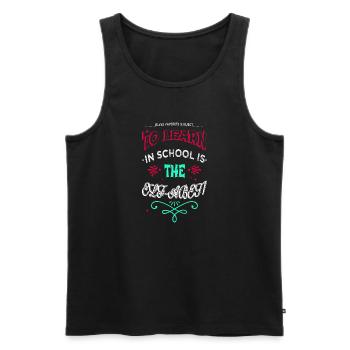 Bubaprints Humor Statement Under The Tree Gift - Men's Premium Organic Tank Top - black - Front - Michal (187cm)