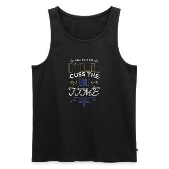 airline mechanic gift awesome present idea - Men's Premium Organic Tank Top - black - Front - Michal (187cm)