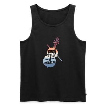 Born To Be A Violinist Violin Orchestra - Men's Premium Organic Tank Top - black - Front - Michal (187cm)
