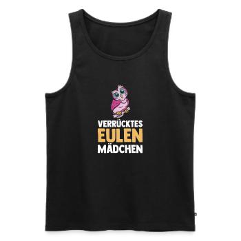 Eulen - Männer Premium Bio Tank Top - Schwarz - Vorne - AI Model Male 178 light (178cm)