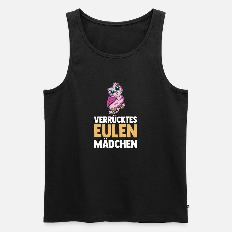 Eulen - Männer Premium Bio Tank Top - Schwarz