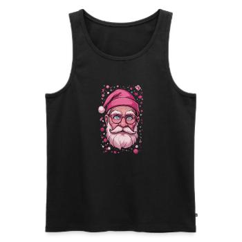 Merry Pinkmas Pink Christmas Xmas merry christmas - Men's Premium Organic Tank Top - black - Front - Michal (187cm)