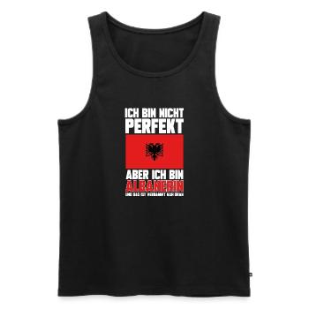 Albanische Flagge Albanischer Adler Shqiponja - Männer Premium Bio Tank Top - Schwarz - Vorne - AI Model Male 178 light (178cm)