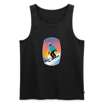 snowboard neige et ski - Débardeur bio Premium Homme - noir - Devant - AI Model Male 178 light (178cm)