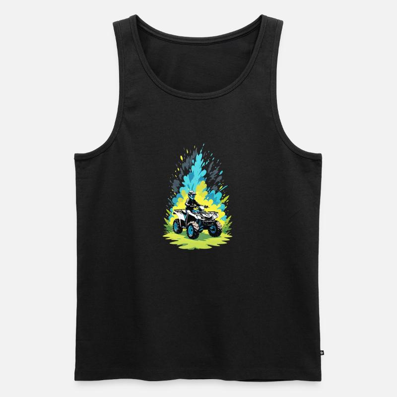 Quad & Offroad - Männer Premium Bio Tank Top - Schwarz