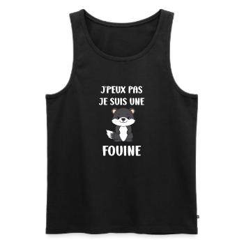 Humour petite fouine - Débardeur bio Premium Homme - noir - Devant - Michal (187cm)