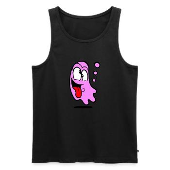Confucius in Pink - Men's Premium Organic Tank Top - black - Front - Michal (187cm)