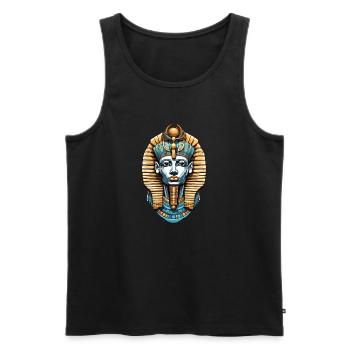 Ägypten / Pharao / Mumien / Hieroglyphen / Sphinx - Männer Premium Bio Tank Top - Schwarz - Vorne - AI Model Male 178 light (178cm)