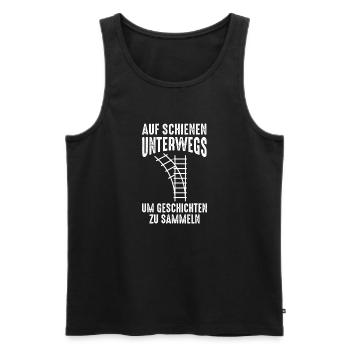 Model Railroad Model Train Train Railroad Railroad Railroad Railroad Model Train Model Train Model T - Men's Premium Organic Tank Top - black - Front - AI Model Male 178 light (178cm)