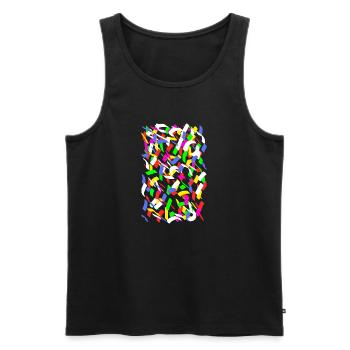 Ich bin nicht für Papiere - Männer Premium Bio Tank Top - Schwarz - Vorne - AI Model Male 178 light (178cm)