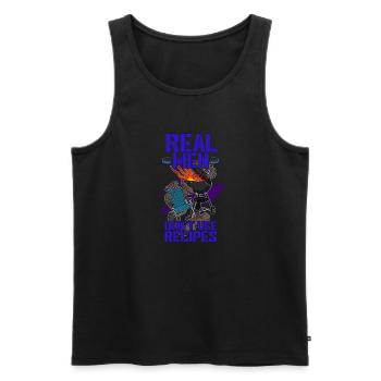 BBQ Smoker Grillen Vater Fleisch Sommer Koch - Männer Premium Bio Tank Top - Schwarz - Vorne - Michal (187cm)
