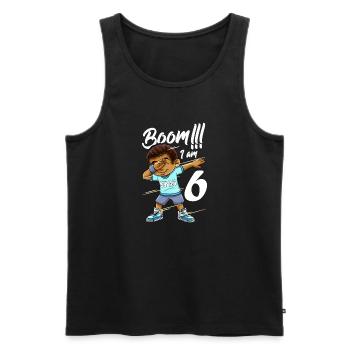 Boom Im 6 Year Old Black Boy Dabbing - Men's Premium Organic Tank Top - black - Front - AI Model Male 178 light (178cm)