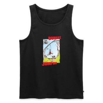 Bungee Jumping - Männer Premium Bio Tank Top - Schwarz - Vorne - AI Model Male 178 light (178cm)