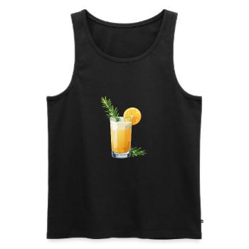 Cocktail - Bartender - Männer Premium Bio Tank Top - Schwarz - Vorne - Michal (187cm)