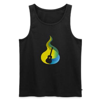 Gitarre Elektrogitarre Bassist - Männer Premium Bio Tank Top - Schwarz - Vorne - Michal (187cm)