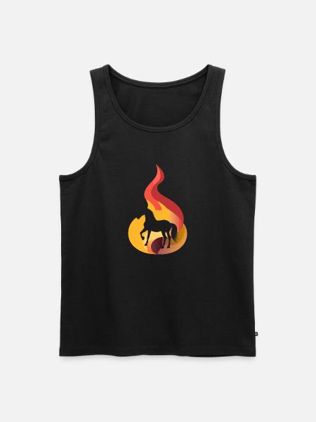Pferd Wildpferd Hufe - Männer Premium Bio Tank Top - Schwarz