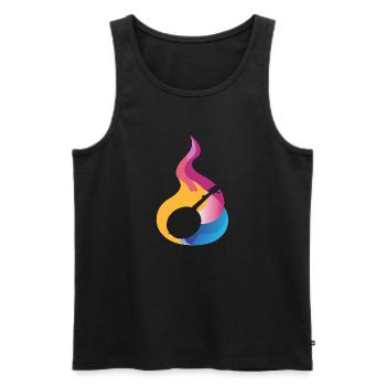 Banjo Countrymusic Proll - Männer Premium Bio Tank Top - Schwarz - Vorne - Michal (187cm)