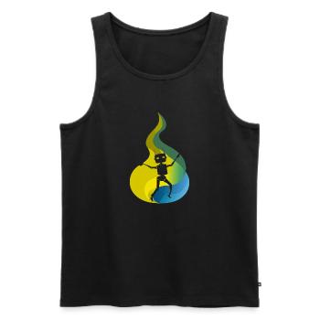 Roboter Cyborg Robotik - Männer Premium Bio Tank Top - Schwarz - Vorne - Michal (187cm)