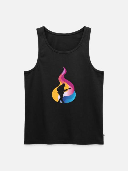 Guitarist Shouter Electric Guitar - Men's Premium Organic Tank Top - black