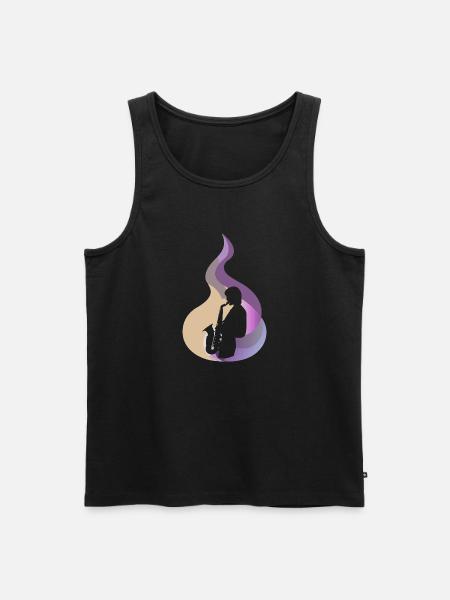 Saxophon Blasmusik - Männer Premium Bio Tank Top - Schwarz