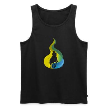 Dressage Riding Stable Show Jumping - Men's Premium Organic Tank Top - black - Front - AI Model Male 178 light (178cm)