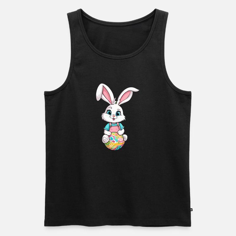 Easter bunny with Easter eggs - Men's Premium Organic Tank Top - black