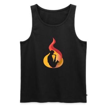 Blasinstrument Saxophon Saxophonist - Männer Premium Bio Tank Top - Schwarz - Vorne - Michal (187cm)