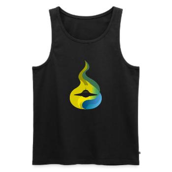 Raumschiff Scifi Mars - Männer Premium Bio Tank Top - Schwarz - Vorne - Michal (187cm)