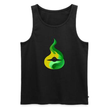 Spaceship Rocket Saucer - Men's Premium Organic Tank Top - black - Front - Michal (187cm)